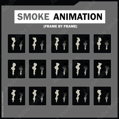 Vector Smoke FX Sprite Sheet Pack, Cloud, wind, Tea Steam, Smoke Explosion More, steam smoke, fog	
