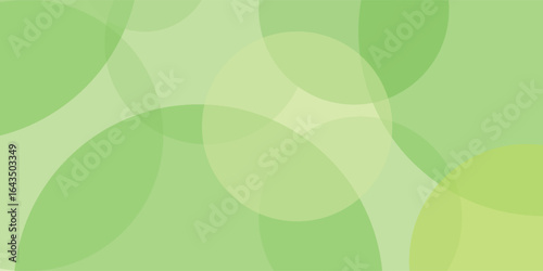 Green Circle shape and form. Overlap circle vector pattern. Polka dots pattern. Abstract vector. Simplicity. Backdrop. Gift wrap. Postcard.Graphic design.  Multicolour. Fabric.Pastel. Bubble.Evergreen