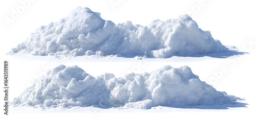 Set of fresh Soft Snow Heaps Texture PNG