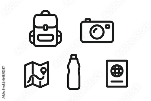 Travel essentials for an adventure in a new city during the summer season