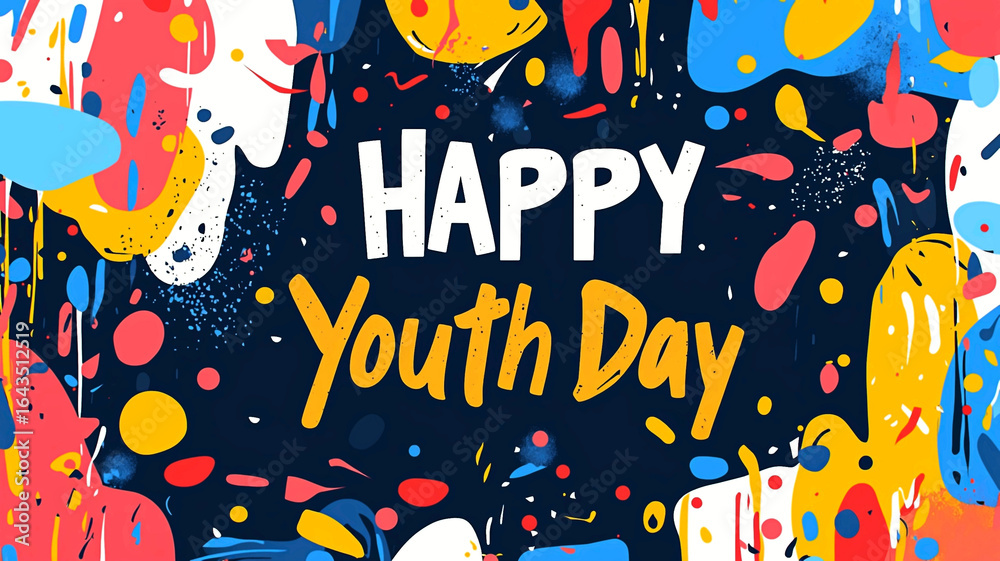 Fototapeta premium - Vibrant and cheerful poster with the words 