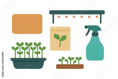 Gardening essentials for nurturing seedlings in a home environment during spring seasons