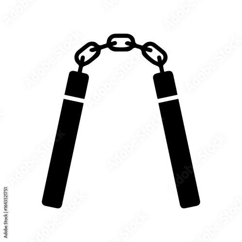 nunchaku glyph icon
