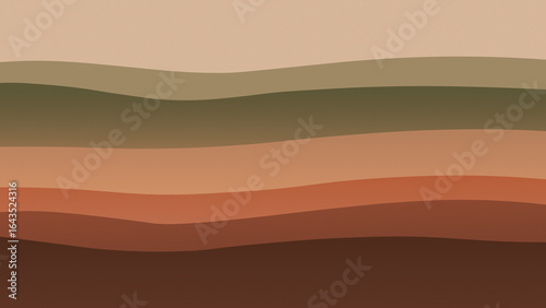 Abstract background with brown earth tone color layers and wave patterns