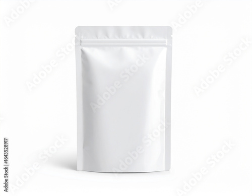 Blank White Stand-Up Pouch Packaging Mockup