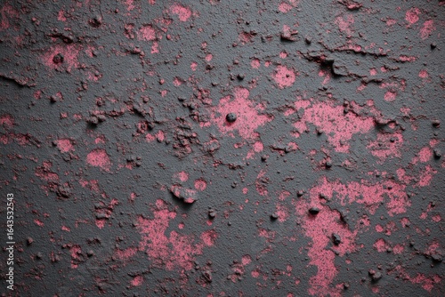 Textured dark gray surface with scattered pink spots