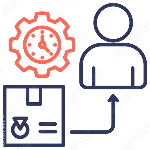 Lead Time Dual Tone Icon