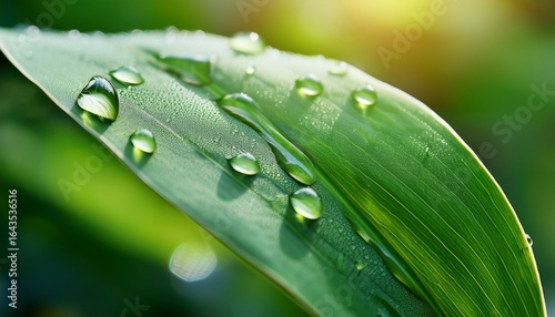 close up of dew on green leaf showing nature s beauty and detail