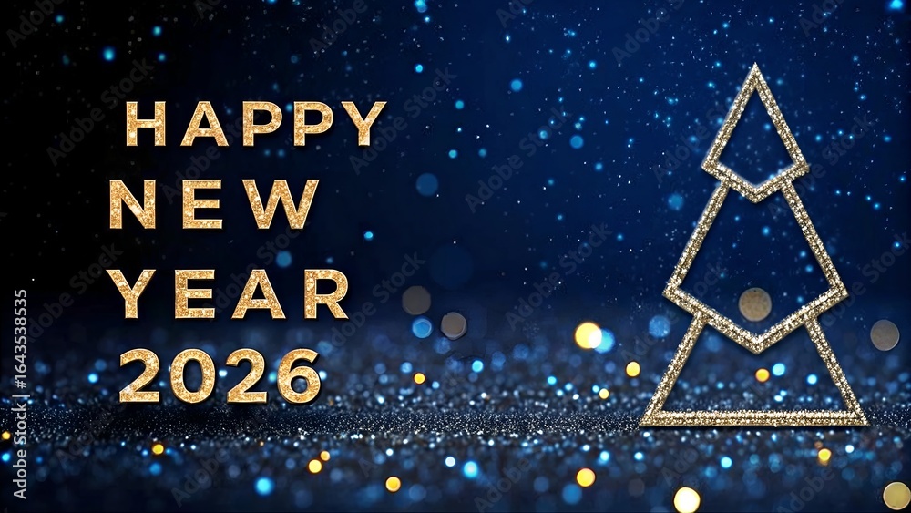 Naklejka premium HAPPY NEW YEAR 2026