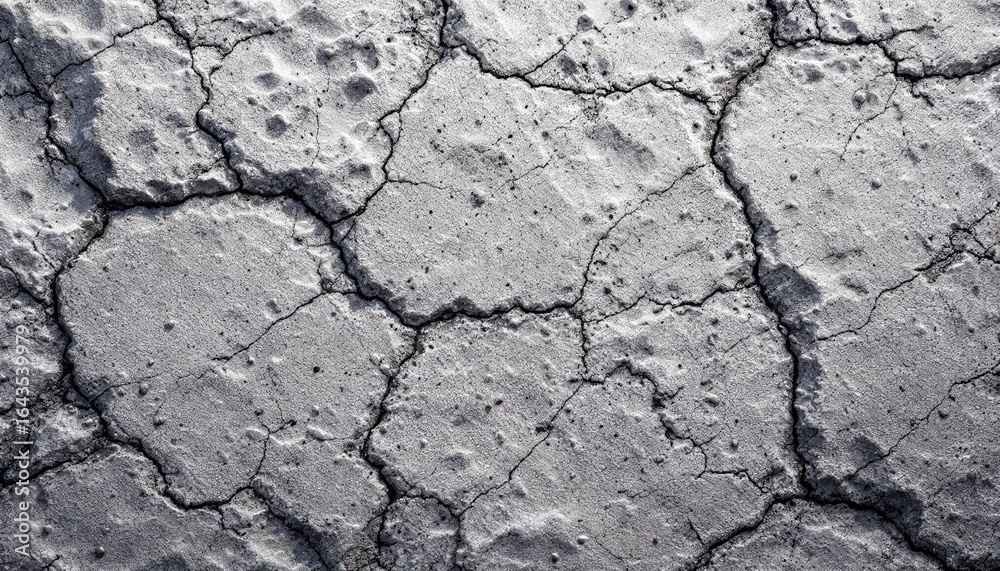 Fototapeta premium Cracked, dry earth surface showing severe drought and aridity.