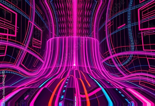 Techno Surge Notes emerge in relentless machine like patterns