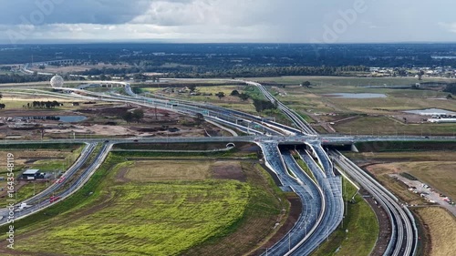 M12 Motorway Badgerys Creek under construction. Badgerys Creek, NSW