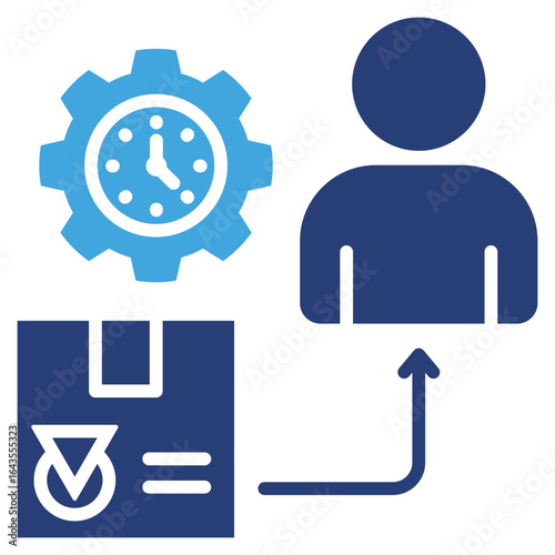 Lead Time Two Color Icon