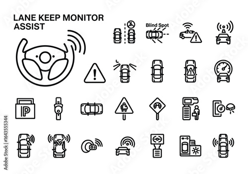 Vehicle Assistance Systems Illustrated, lane keep and blind spot monitors