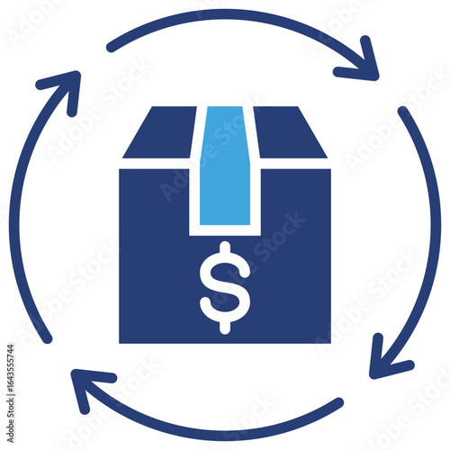 Inventory Turnover Two Color Icon