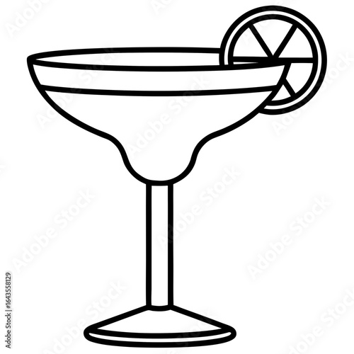 Margarita Glass Icon  design for beverages, parties, and celebrations.