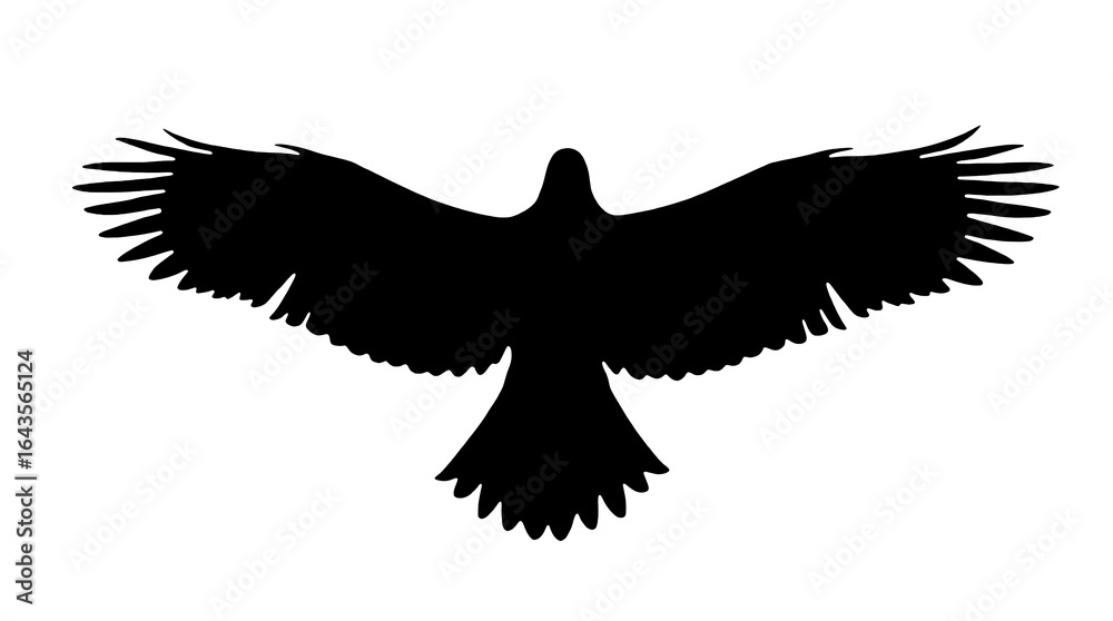 Fototapeta premium Gobo texture Minimalist eagle silhouette pattern for projection