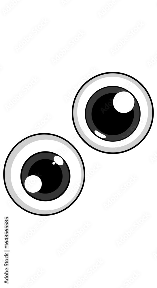Funny cartoon googly eyes with white background vector illustration Funny cartoon googly eyes with white background vector illustration