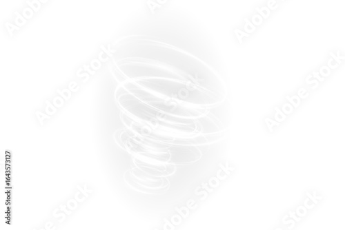 Twirl, wind, whirlpool, light, motion PNG effect. This PNG Overlay with transparent background creates a magical winter swirl, perfect for snow, frost, blizzard, and fantasy weather scenes.