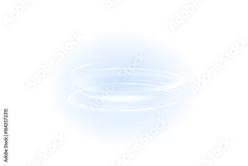 PNG, light, vortex, twirl, blue swirl with glitter and glowing winter trail. Dynamic tornado PNG on transparent background. Overlay for ice, mist, whirlwind, or magical weather effect design.