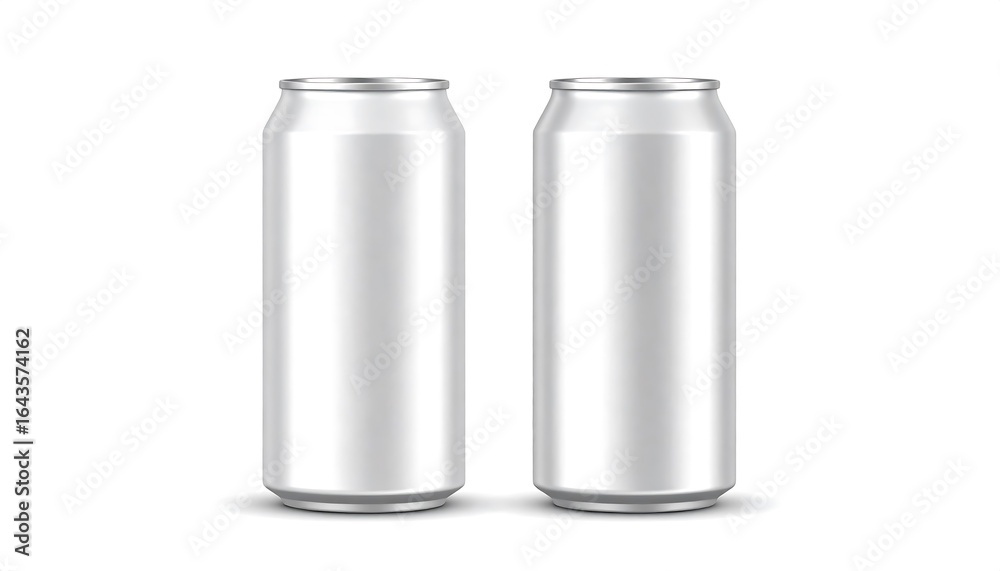 Two blank aluminum beverage cans (1) Two blank aluminum beverage cans (1)