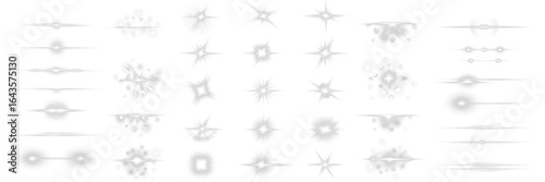 Flash, realistic highlights, glowing effects, camera light, sunlight reflection, stars, isolated highlights, sparkling highlights. Isolated on transparent background, png. Celestial, space	
