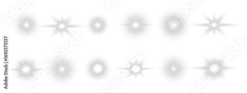 Cuadro en lienzo Flash, realistic highlights, glowing effects, camera light, sunlight reflection, stars, isolated highlights, sparkling highlights
