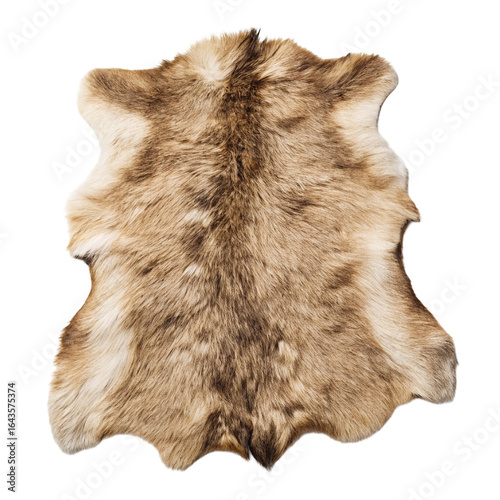 Realistic animal fur rug decorative floor covering natural texture home decor interior design