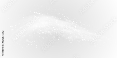 Cold, wind, powder, dust, magic PNG with white smoke and golden stardust. Sparkle cloud PNG on transparent background. Christmas Overlay for night trail, festive splash, or isolated effect.