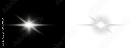 Star, white, sparkle, light, white spark in PNG with glow and shine. This PNG Overlay on transparent background adds magic stardust, white flare, and bright cosmic sparkle for festive designs