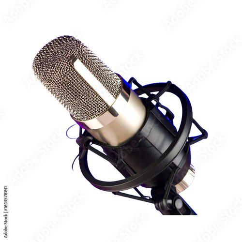 Black studio Microphone. Modern mic