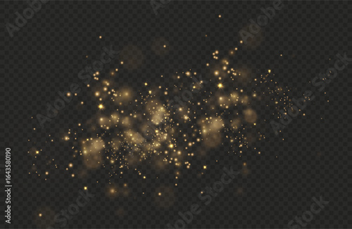 Bokeh, light, gold, background, blur in PNG create a warm festive effect. This PNG Overlay with transparent glow suits christmas, holiday, and luxury glamour decoration designs.