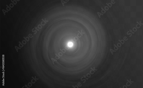 Cool swirling vortex in circular motion with air flow and white energy ideal for PNG designs on ventilation, freshness, motion graphics, or futuristic cooling effects.