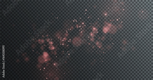 Light bokeh red glow sparkle abstract PNG, luminous glitter PNG for festive luxury style. Ideal Overlay for transparent backgrounds, winter events, and celebration visuals.