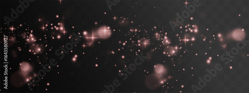 Light bokeh red glow sparkle abstract PNG, luminous glitter PNG for festive luxury style. Ideal Overlay for transparent backgrounds, winter events, and celebration visuals.