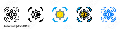 Revenue Model icon multiple style 