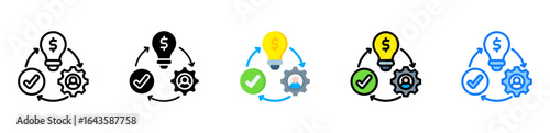 Business Model Innovation icon multiple style 