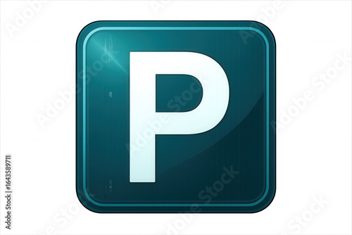 Free Download Parking sign indicating available vehicle space, showing clear marking for drivers seeking parking spot against transparent backdrop - GFXLoad