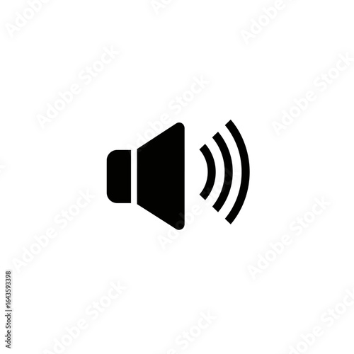 Simple Black Loudspeaker Icon A Clear Vector Symbol for Sound and Audio