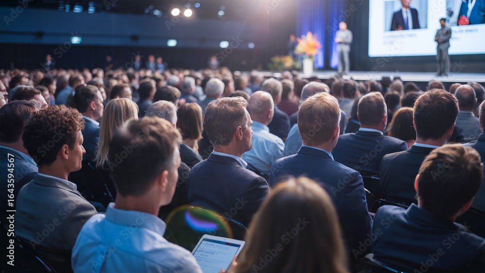 Professional Conference Attendees Engaged in Keynote background, successful business, business cooperation concept for business, organization background, stock photo, Website header banner
Professional Conference Attendees Engaged in Keynote background, successful business, business cooperation concept for business, organization background, stock photo, Website header banner