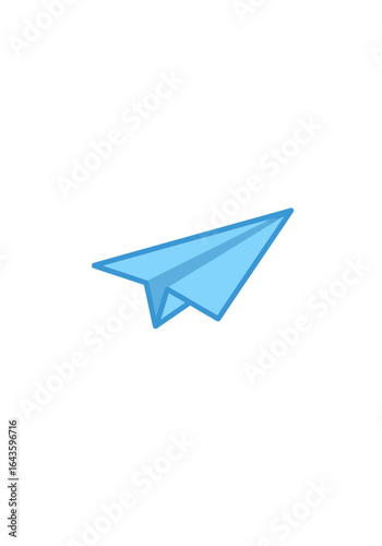 paper airplane isolated on white background
