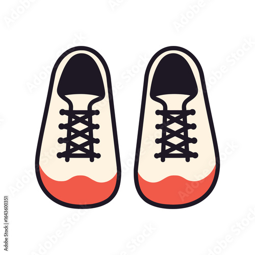 Vector illustration of a pair of sneakers.