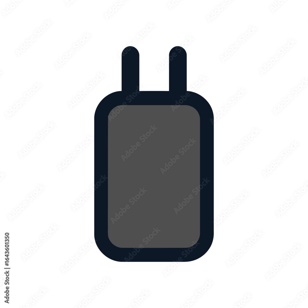 Simple vector graphic of a power plug. Simple vector graphic of a power plug.