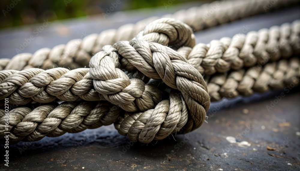 Fototapeta premium Close Up Knotted Rope Detail
