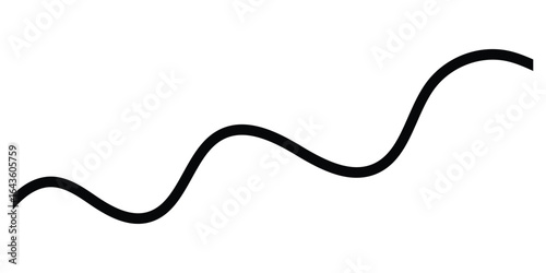 Wavy Curvy Squiggles Line Vector, Abstract Loopy and Flowing Wave Pattern Illustration.