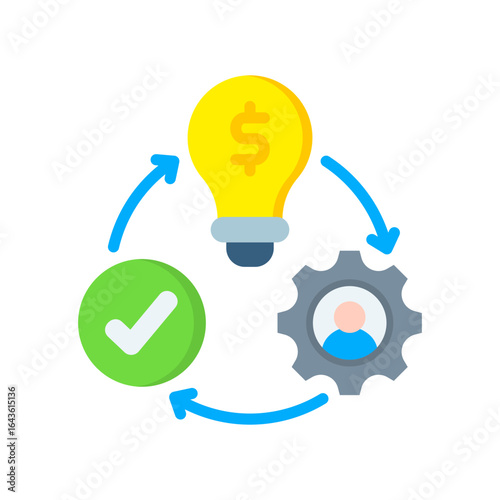 Business Model Innovation flat icon
