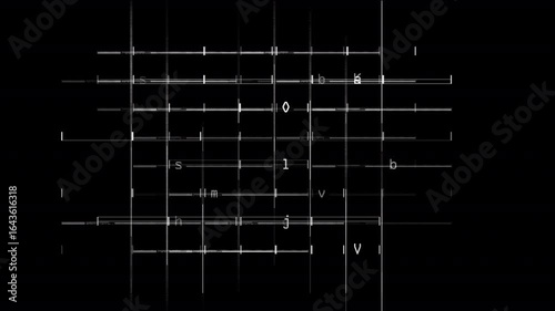 Numeric Grid Overlay Video Animation