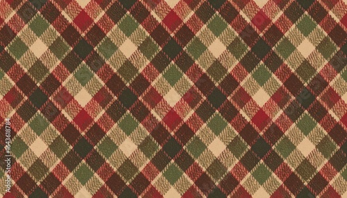 Fabric pattern, pixel pattern, seamless pattern, Winter knitted wool sweater pattern with snowflakes and place for text. Christmas backgrounds, seamless pattern. Vector illustration. 