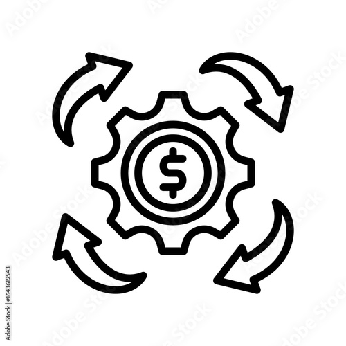 Revenue Model line icon