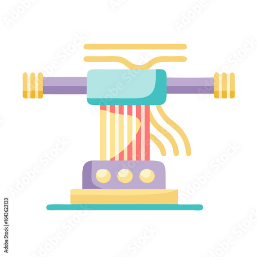 Abstract illustration of colorful electrical transformer design  
